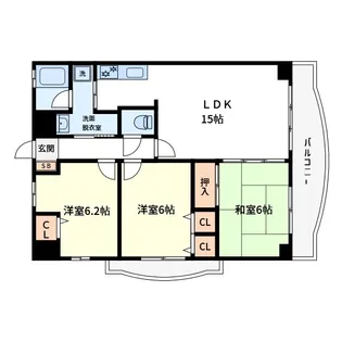 グロリア壱番館【3階】の間取り