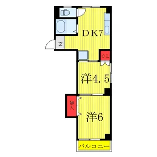 芝中田グリーンハイツ【3階】の間取り