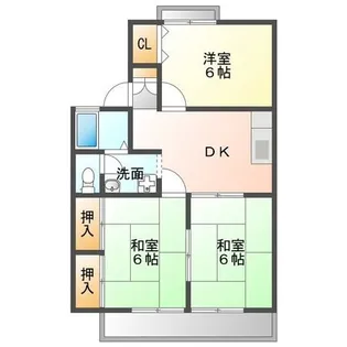 グリーンヒルハイツA【1階】の間取り