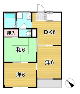 伊平次アパート【1階】の間取り
