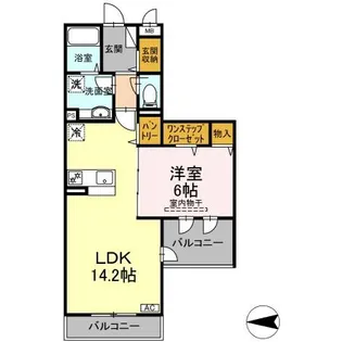 ルミエール大和東【3階】の間取り