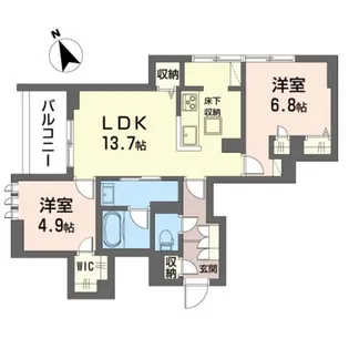 アルフラット弐【1階】の間取り