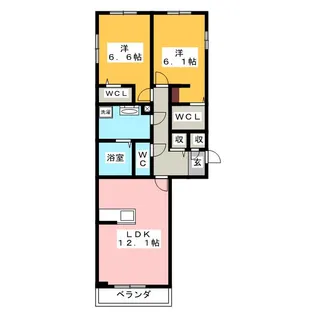 グランツI【3階】の間取り
