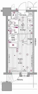 グランド・ガーラ横濱元町【5階】の間取り