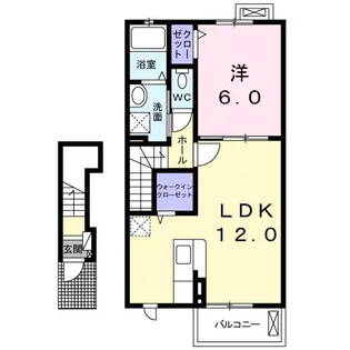 エクセレント・ヴィラ城東A【2階】の間取り