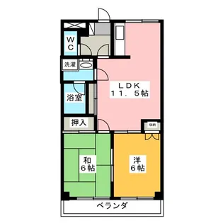 レジデンス花水木【1階】の間取り