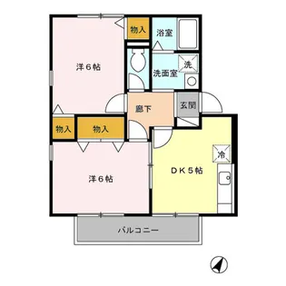 シャルマン・シャンブル【1階】の間取り