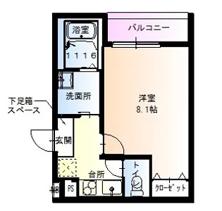 フジパレス新高2番館【2階】の間取り