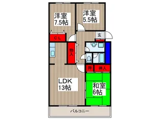 サンハイツ浦和【1階】の間取り