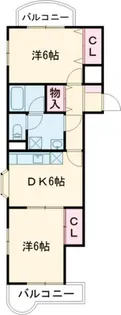 メゾンドジュワン【1階】の間取り