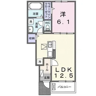 アンフィニ アムールII【1階】の間取り