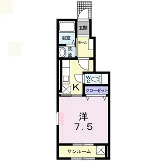 フォーピュア 南城【1階】の間取り