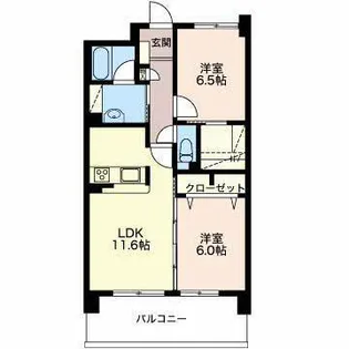 ロイヤルコート籠上 A棟【3階】の間取り