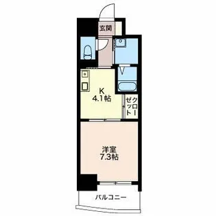 グランドール栄生【6階】の間取り