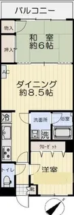 シャトレーグリーン横浜【2階】の間取り