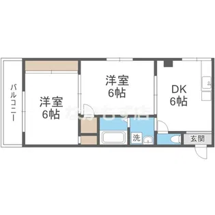 ラフィーネ三国【3階】の間取り
