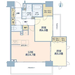 シティハウス東中野駅前【12階】の間取り