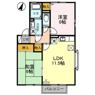 グリーンコート【1階】の間取り