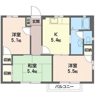 パストラル・ビューC【1階】の間取り
