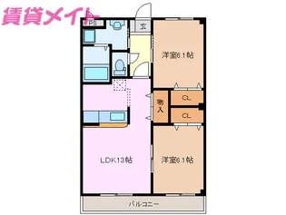 ステラ川越【1階】の間取り