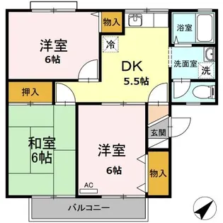 さくらハイツ I【2階】の間取り