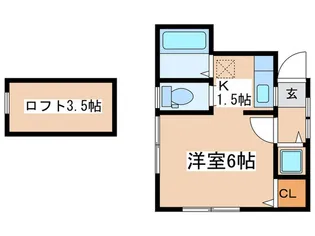 ウエストサイド【1階】の間取り