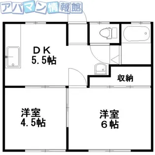 ハウス丈招【2階】の間取り