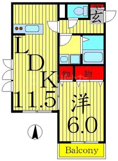 オンディーヌグルエI【3階】の間取り