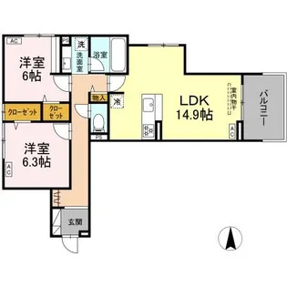 THE STATELY 子安町【3階】の間取り