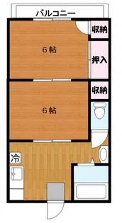 岡ハイツ【3階】の間取り