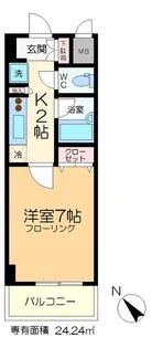 スカイコート新小岩【2階】の間取り