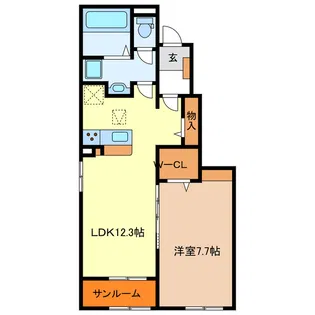 ラルース【1階】の間取り