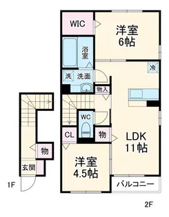 セジュール本覚寺【2階】の間取り