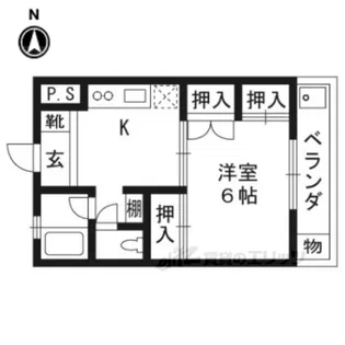 スカイロード東寺【2階】の間取り