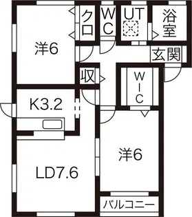 エクセレント【1階】の間取り