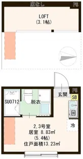 プランドール富士見台【2階】の間取り