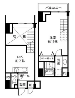 ベイサイドハウス【5階】の間取り