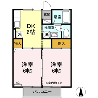 サニーホームズ富田【1階】の間取り