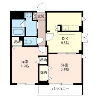 バーリントン・コート【1階】の間取り