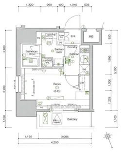 ステージグランデ東池袋駅前【6階】の間取り