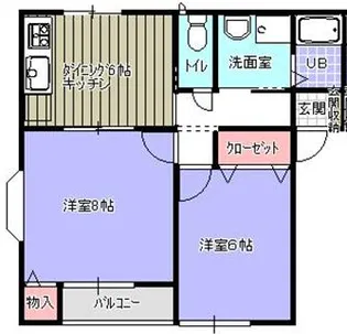 クレール多賀城【2階】の間取り
