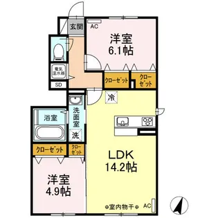 オルキス【1階】の間取り