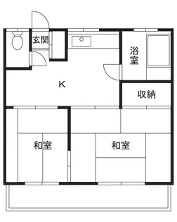第二秋元荘【2階】の間取り