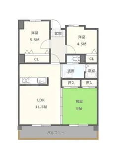 愛知県名古屋市守山区小幡宮ノ腰【マンション】の間取り