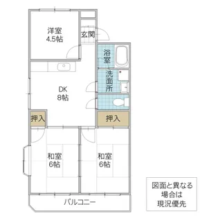 3DKの間取り画像