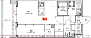 1LDKの間取り画像