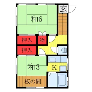 矢澤荘【2階】の間取り