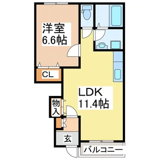ボンヌール・パンションI【1階】の間取り