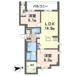 マーブル公津の杜【2階】の間取り