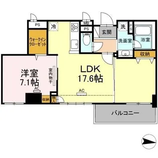 adorable【5階】の間取り